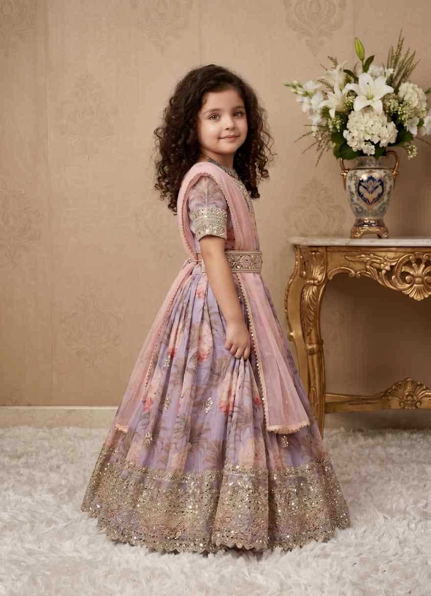Faux Georgette Kids Gown