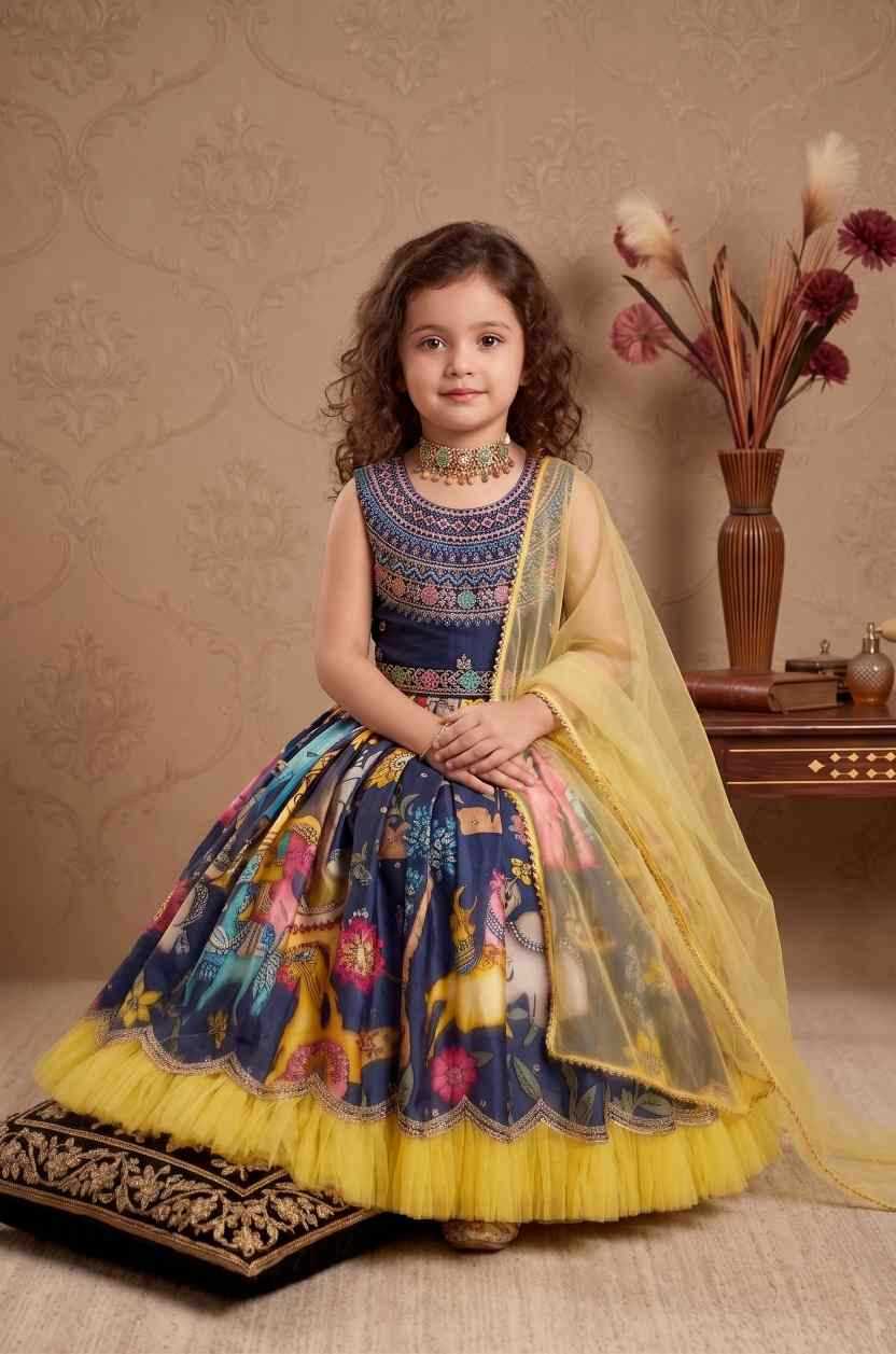 Faux Georgette Kids Gown