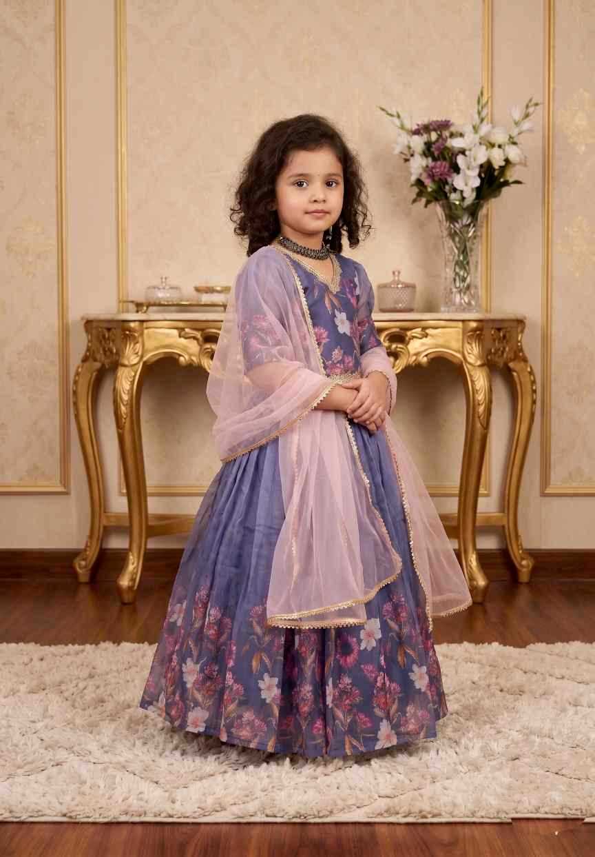 Faux Georgette Kids Gown