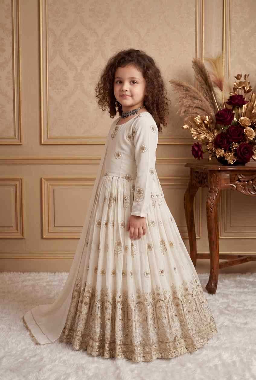 Faux Georgette Kids Gown