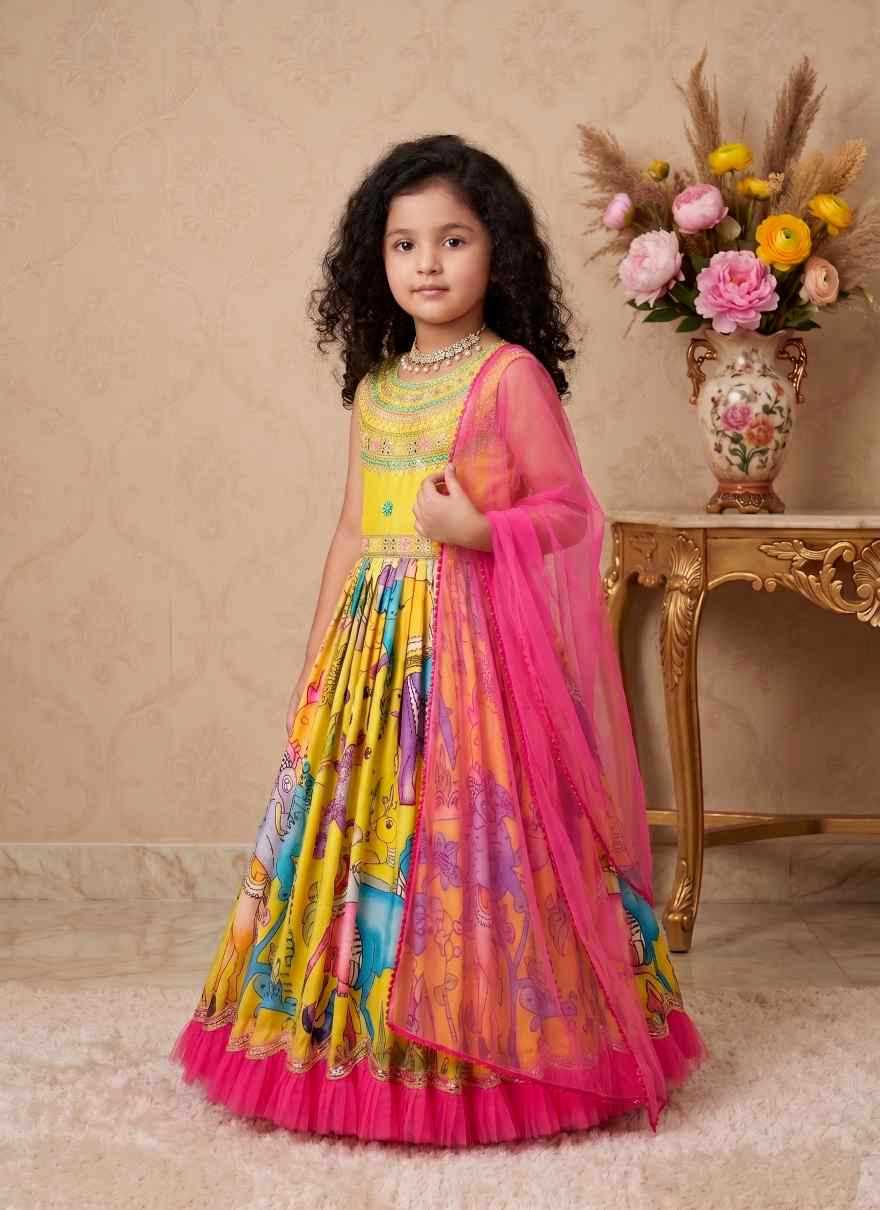 Faux Georgette Kids Gown