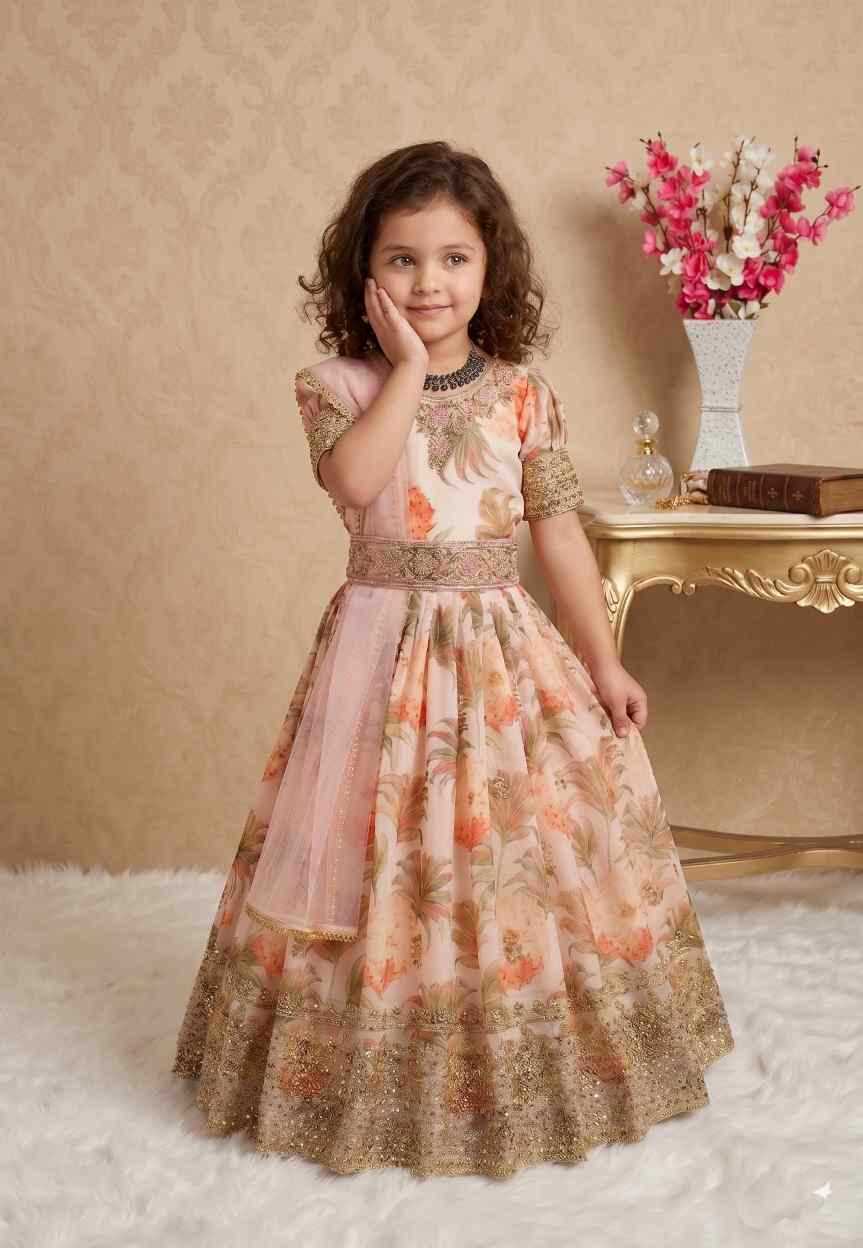 Faux Georgette Kids Gown