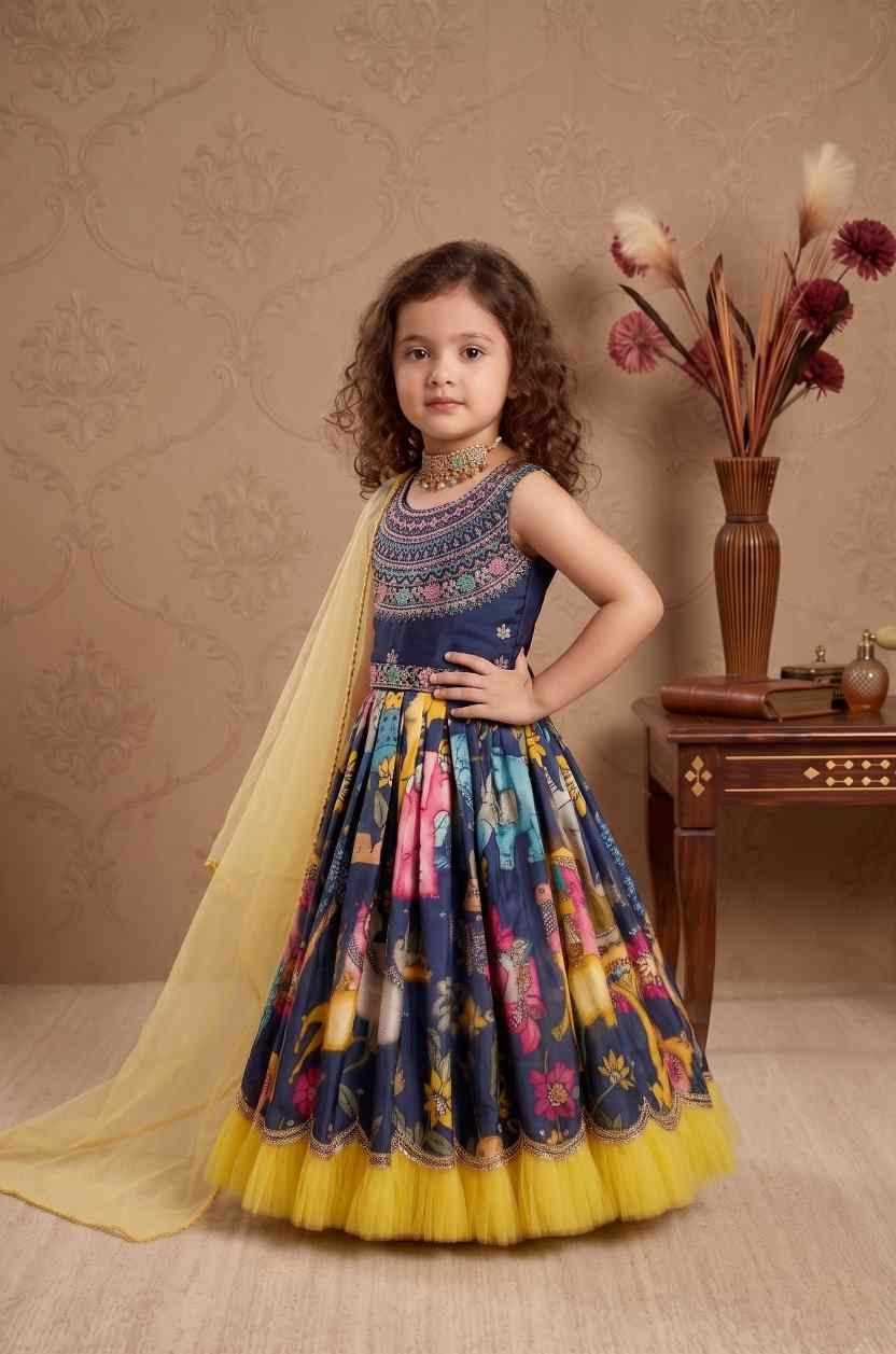 Faux Georgette Kids Gown