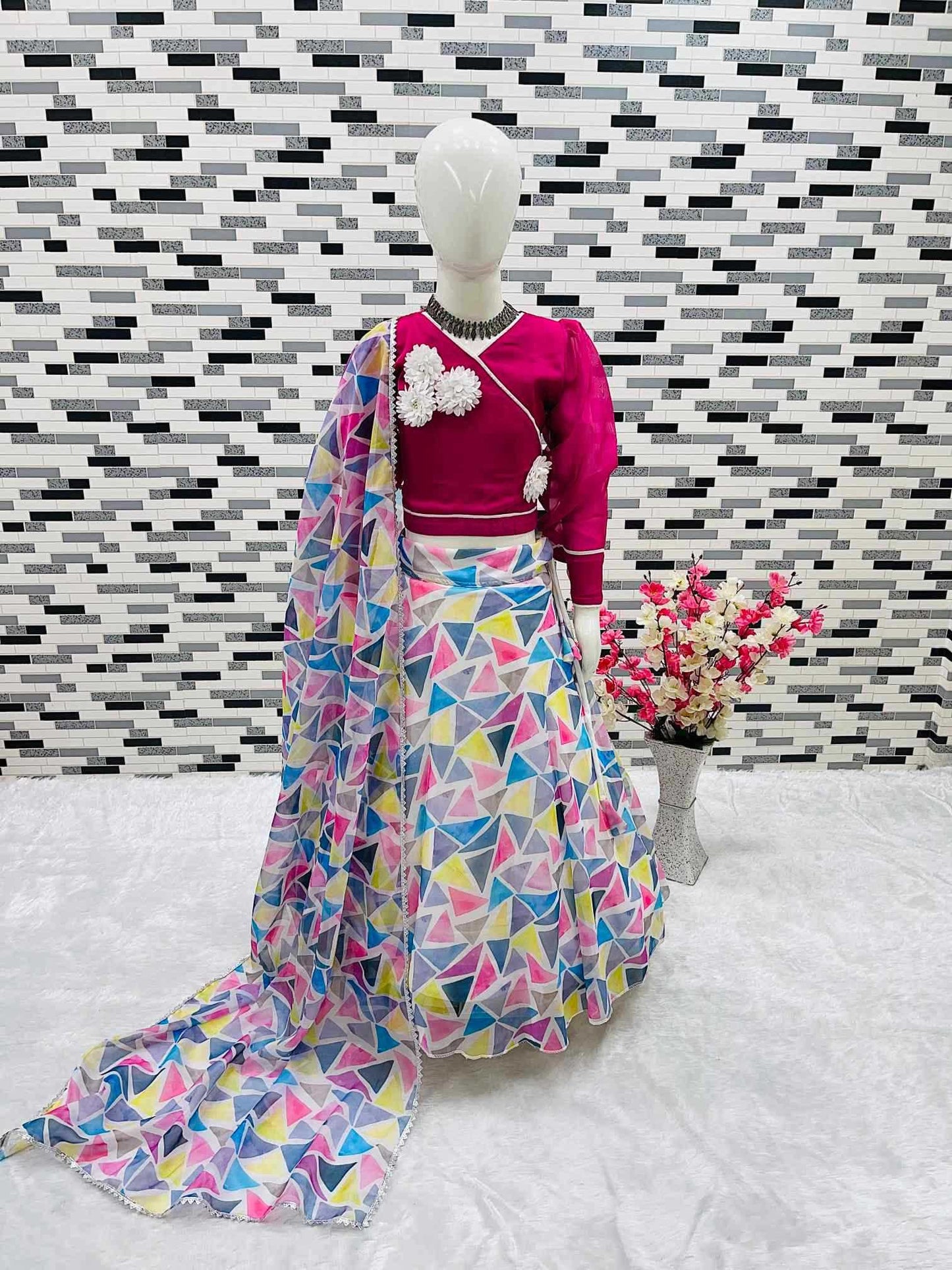 Chinon Silk Kids Lehenga