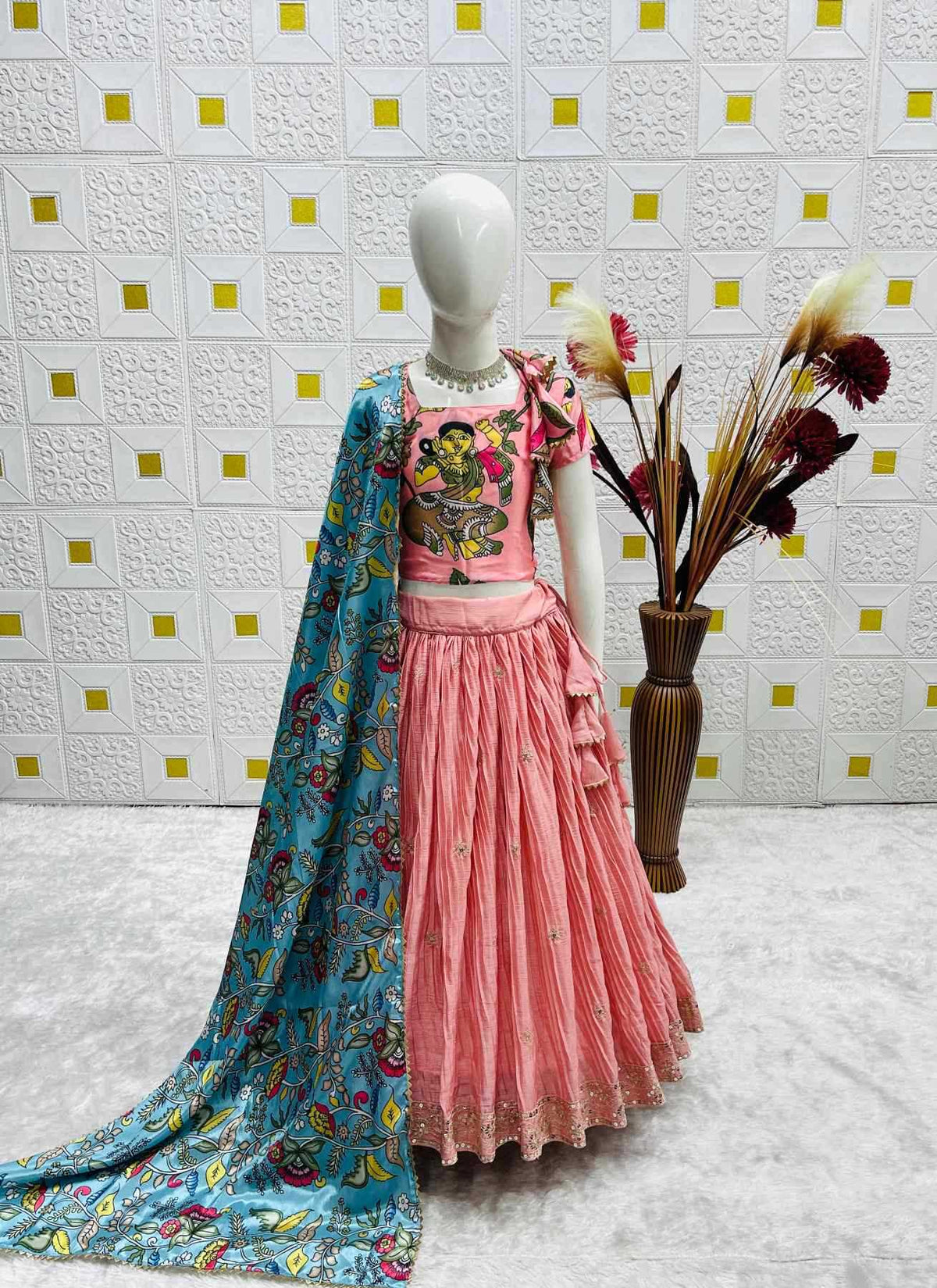 Chinon Silk Kids Lehenga