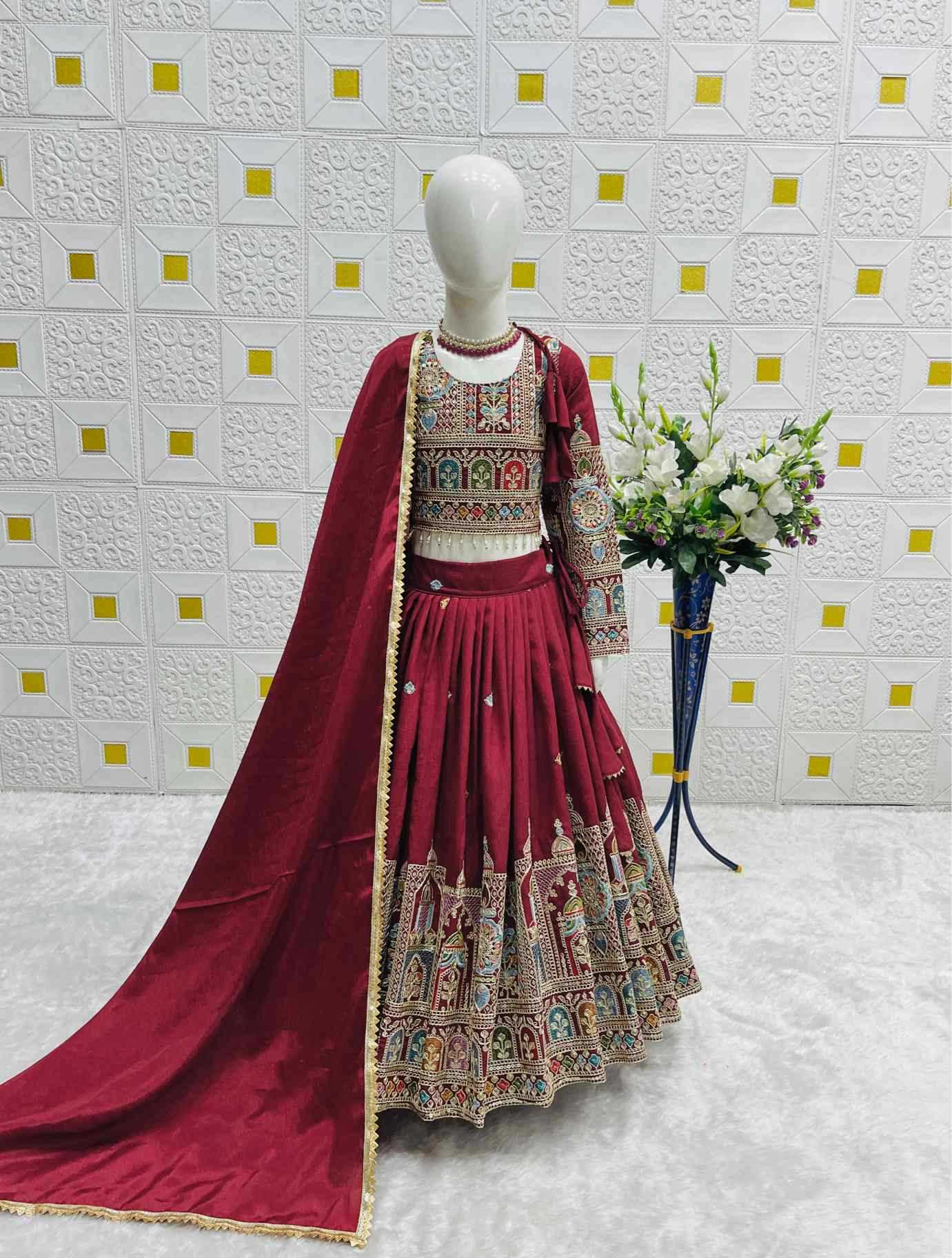 Chinon Silk Kids Lehenga