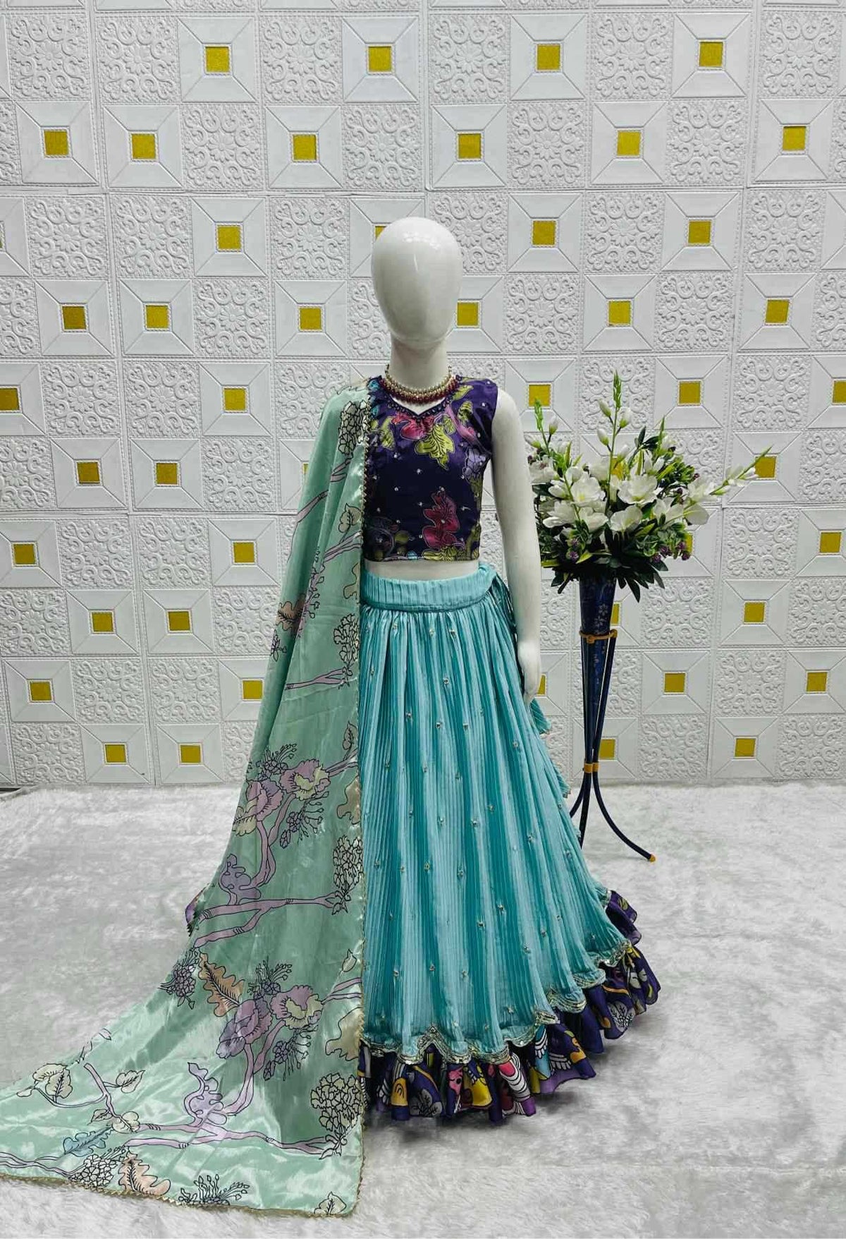 Chinon Silk Kids Lehenga