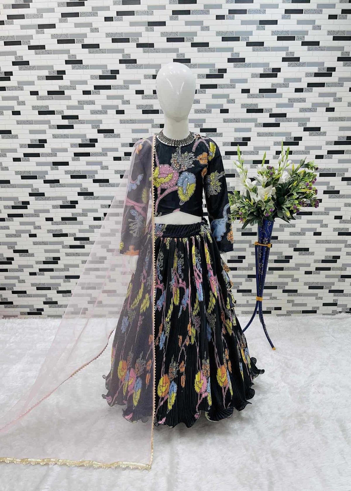 Chinon Silk Kids Lehenga