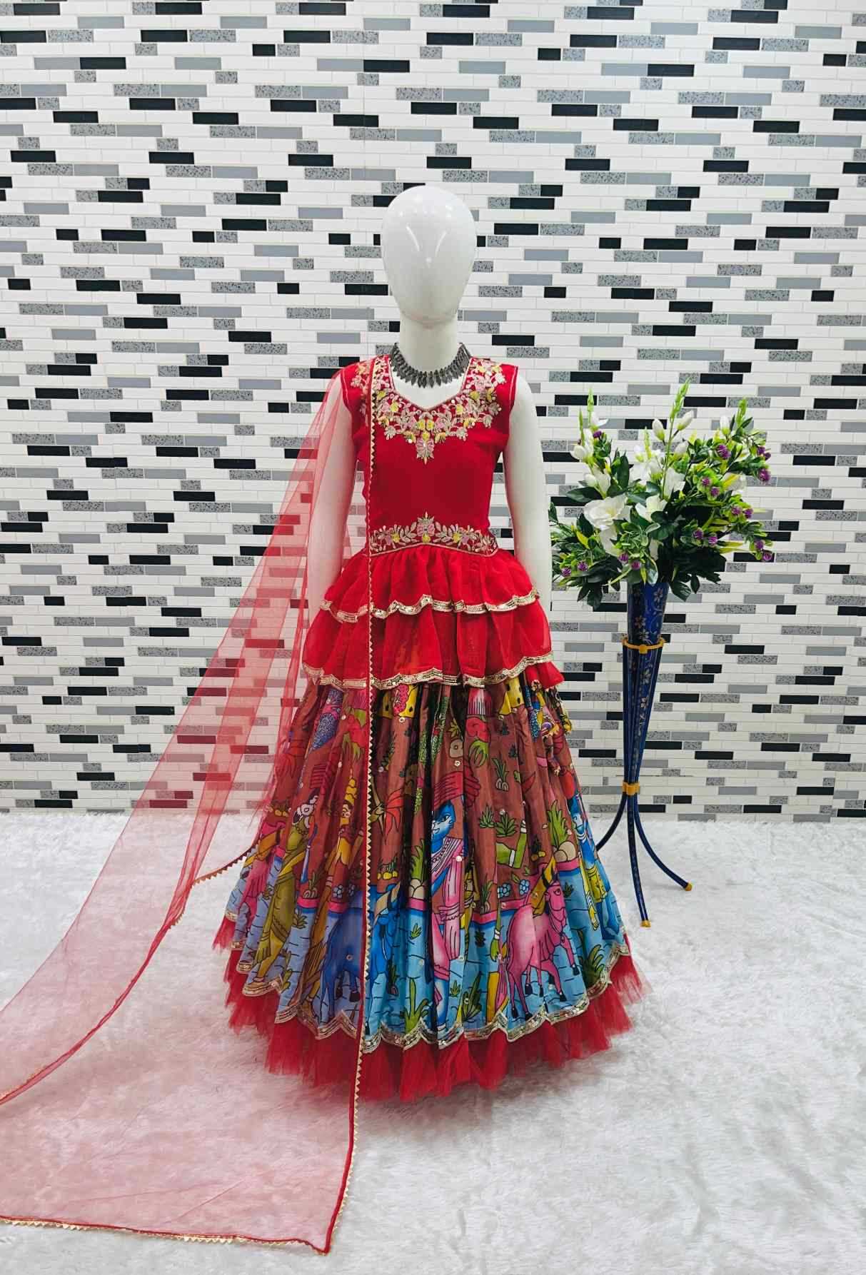 Chinon Silk Kids Lehenga