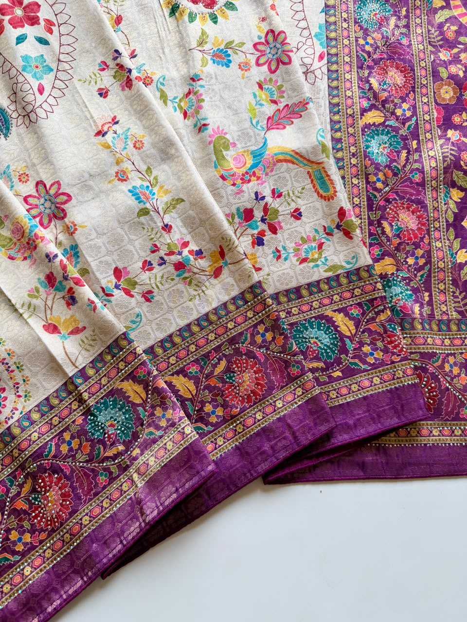 Soft Silk Saree in Dark Wine