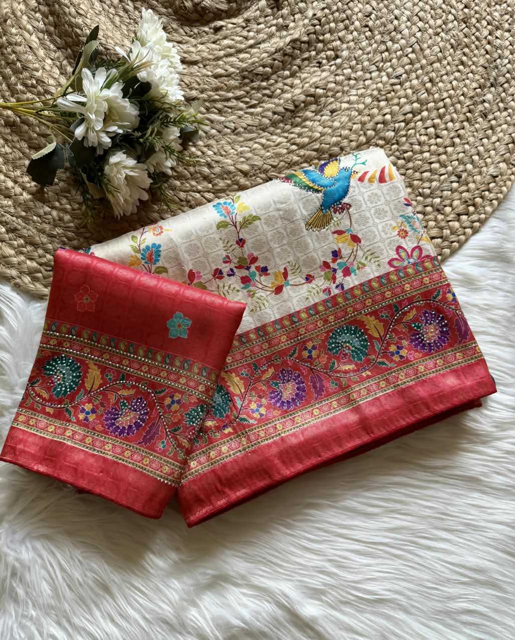 Soft Silk Saree in Dark Wine