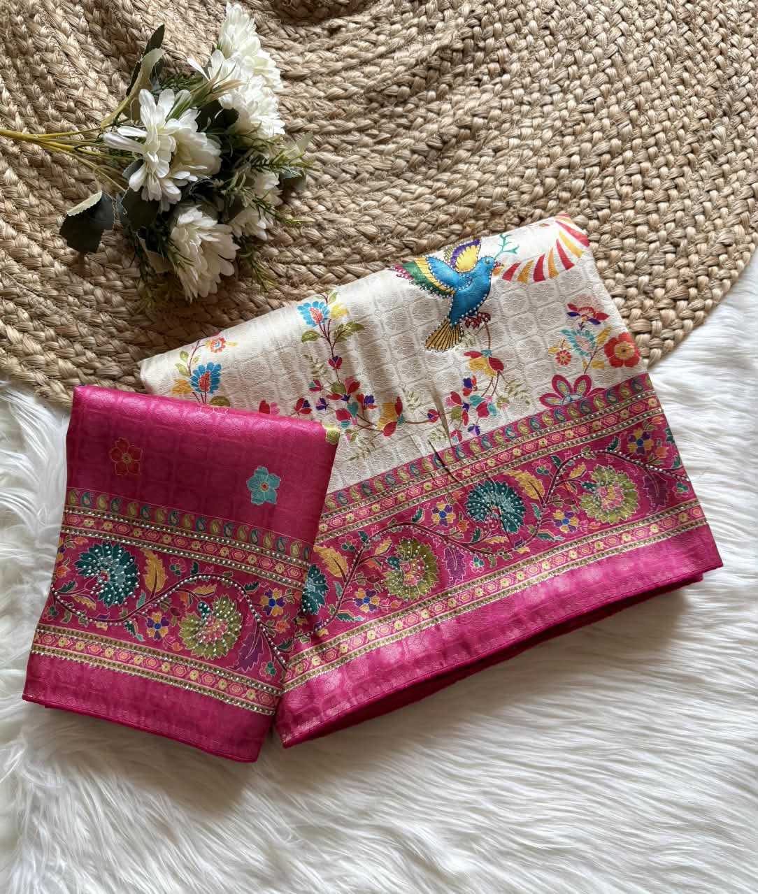 Soft Silk Saree in Dark Wine