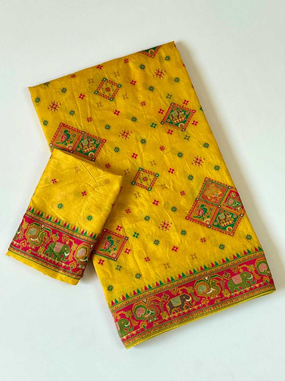 Pashmina Designer Saree in Orange