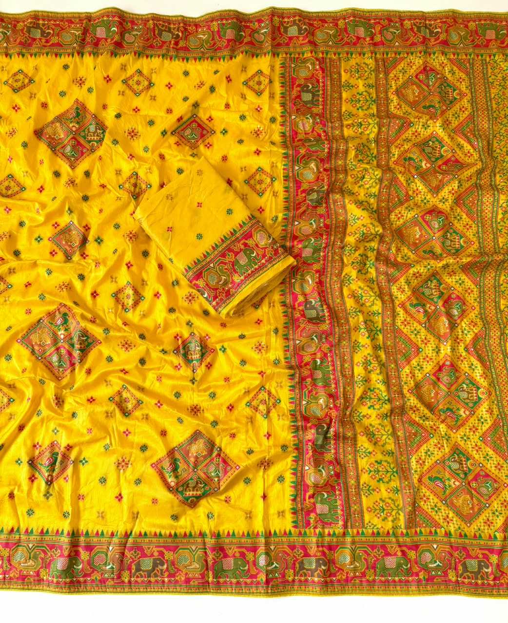 Pashmina Designer Saree in Orange