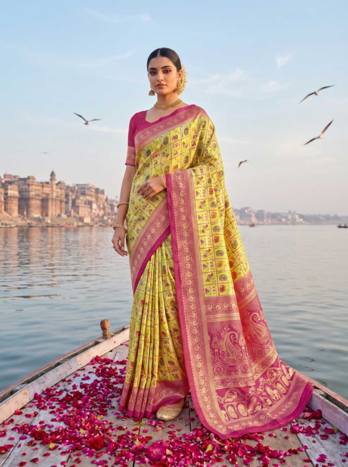 Jacquard Printed Saree