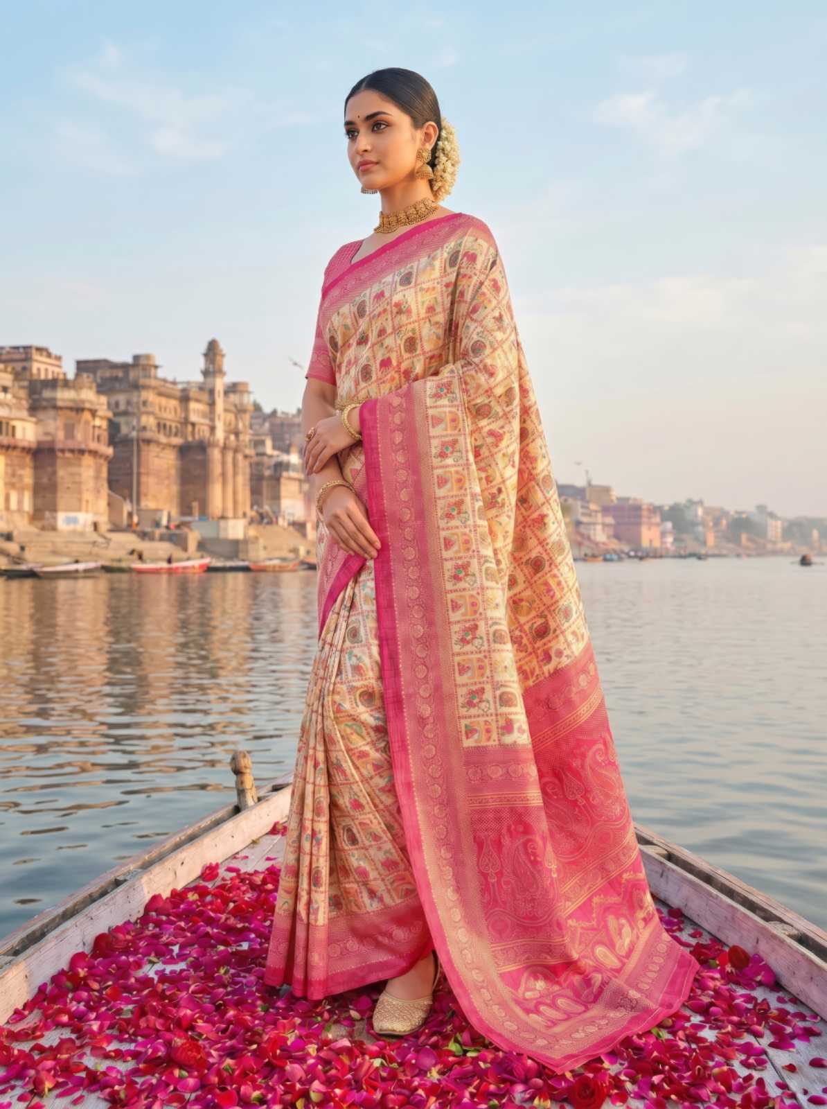 Jacquard Printed Saree