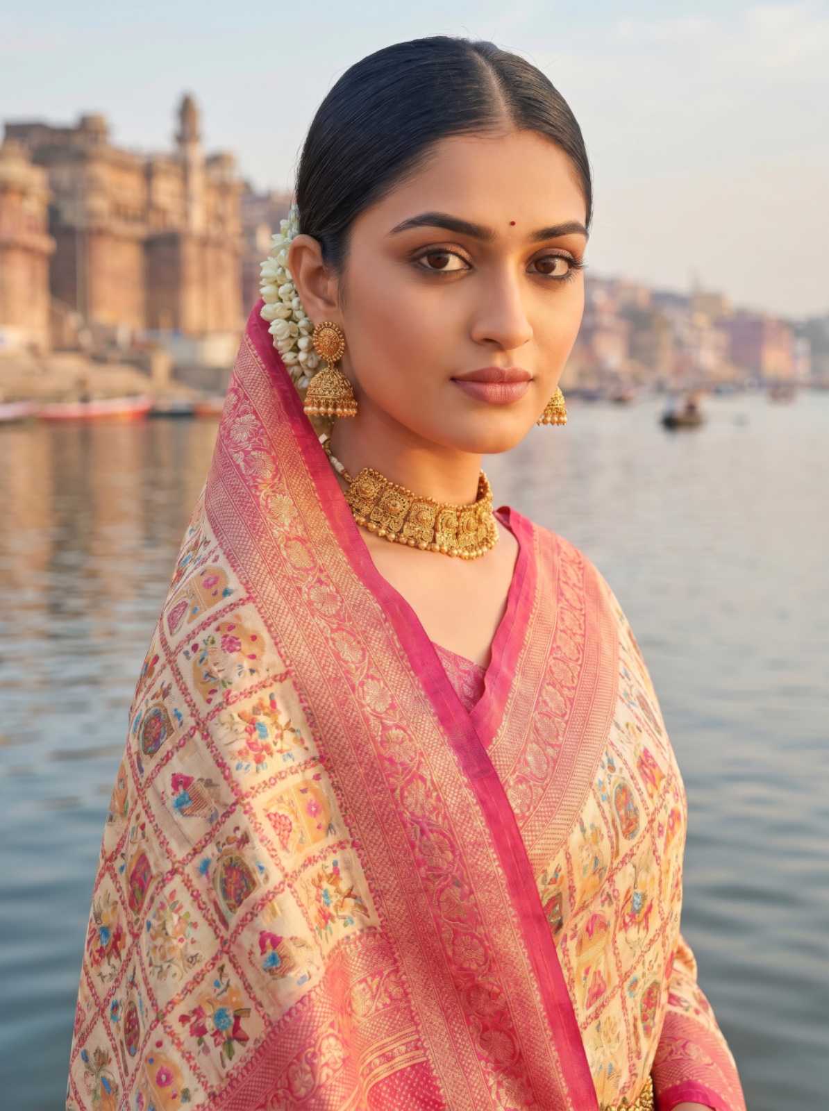 Jacquard Printed Saree