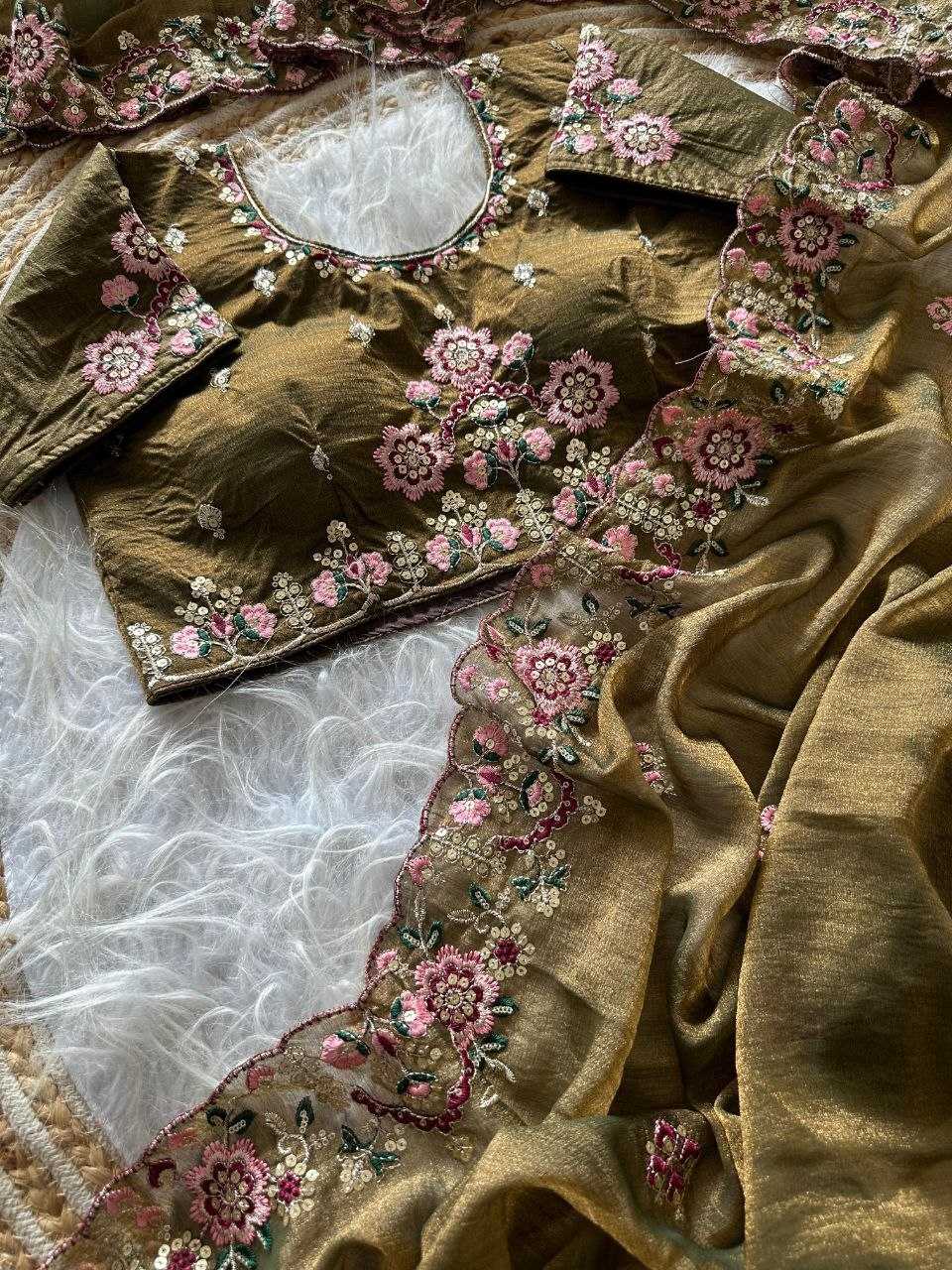 Dull Moss Traditional Silk Saree