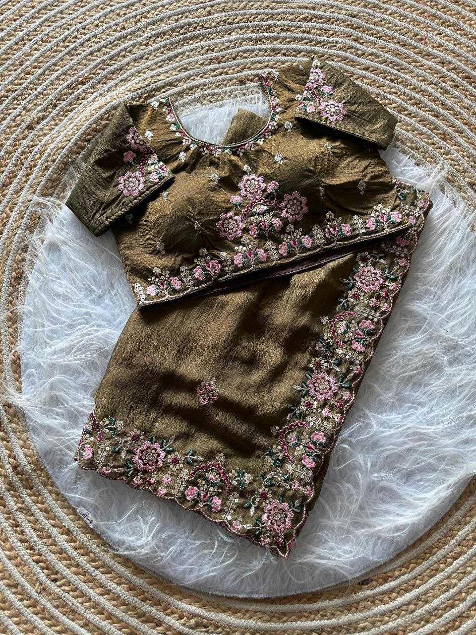 Dull Moss Traditional Silk Saree