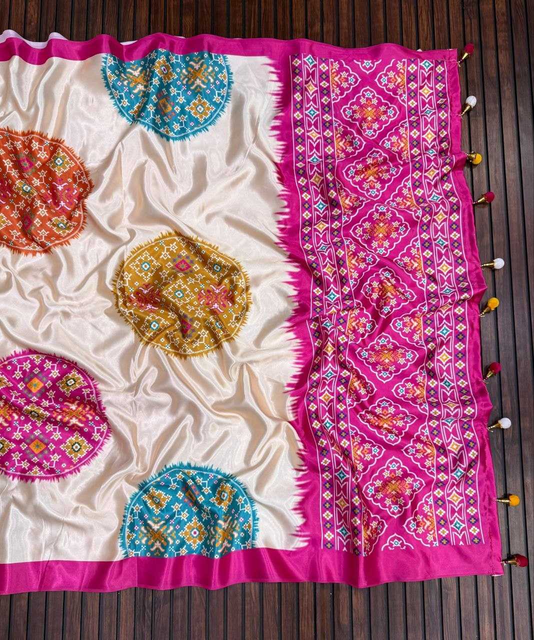 Satin Silk Printed Saree