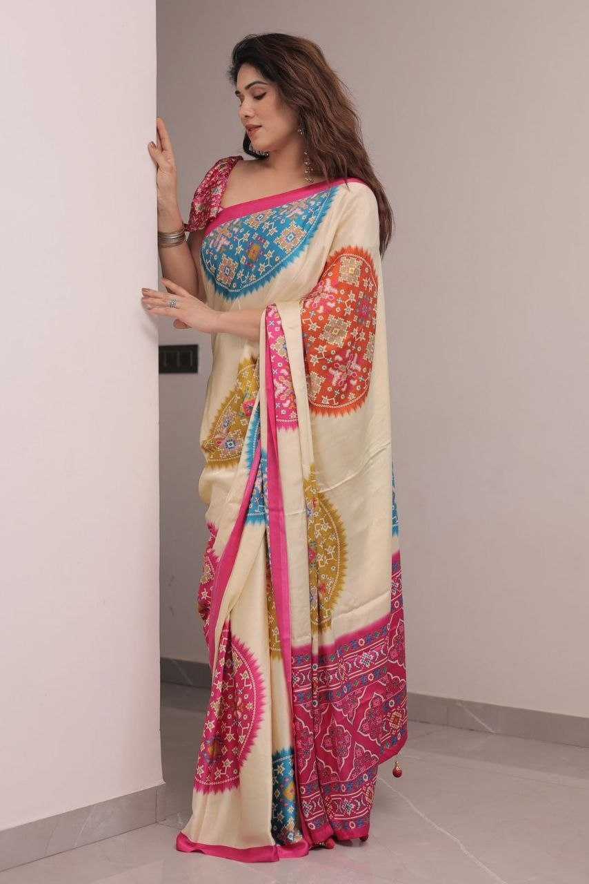 Satin Silk Printed Saree