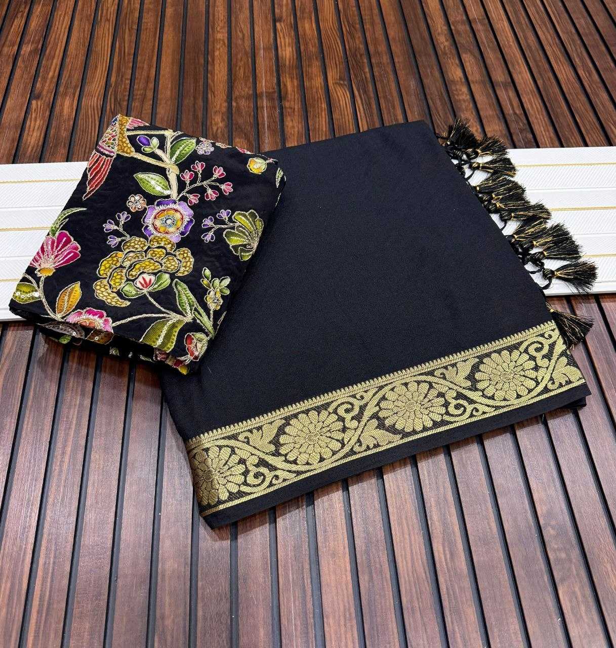 Georgette Embroidered Saree