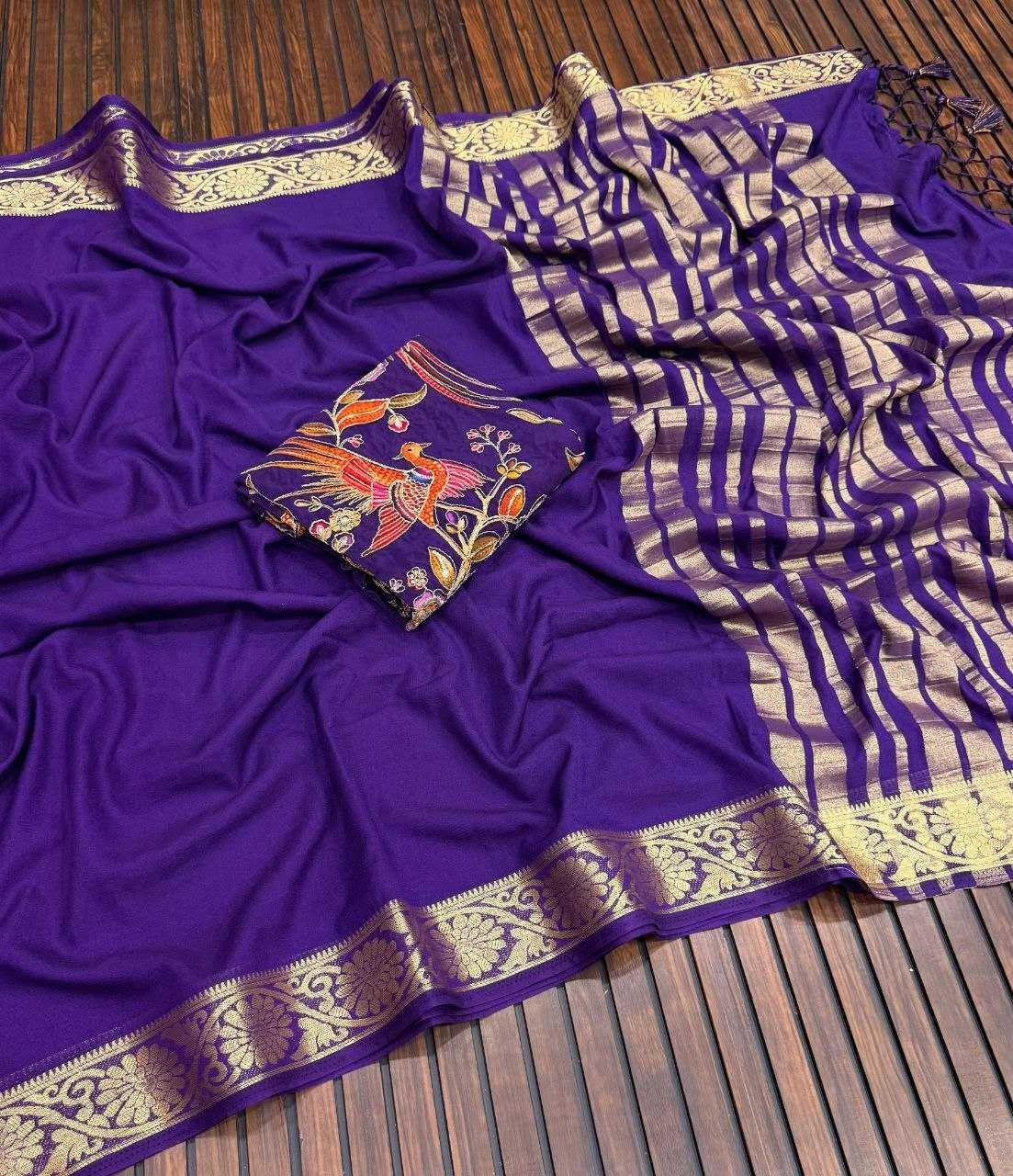 Georgette Embroidered Saree