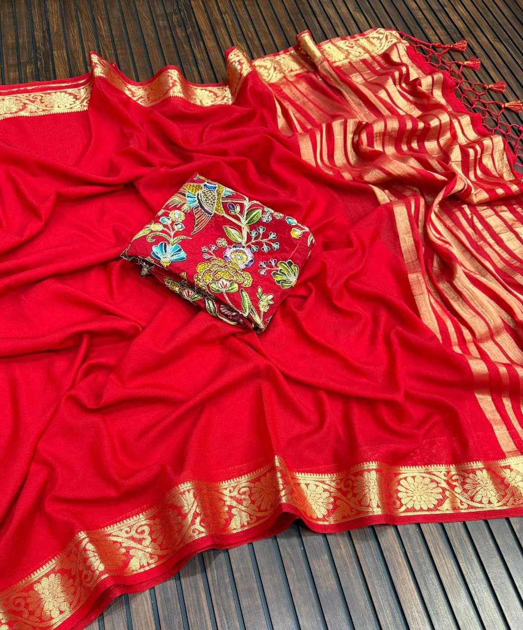 Georgette Embroidered Saree