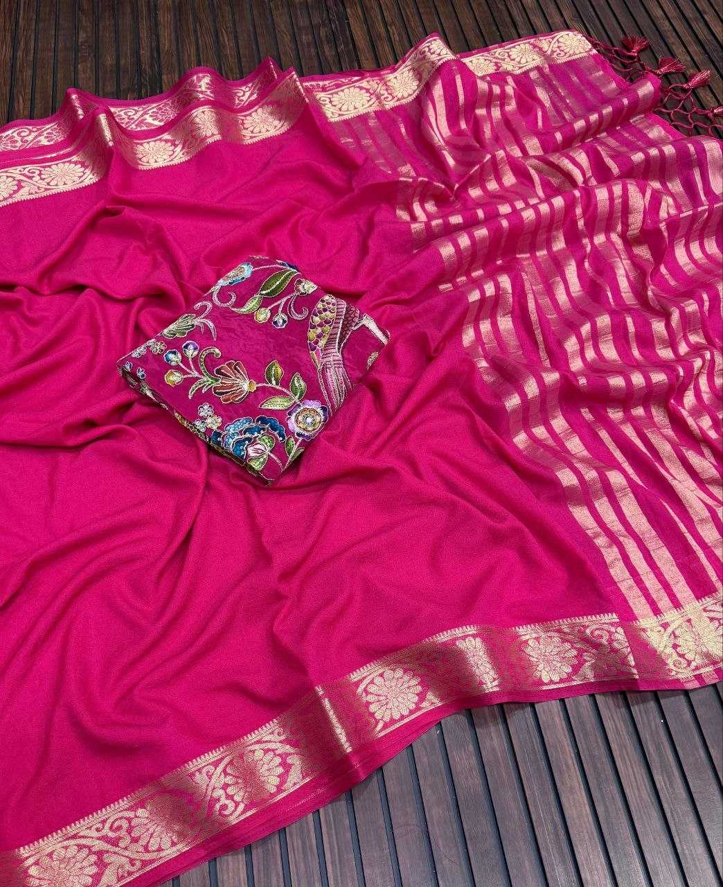 Georgette Embroidered Saree