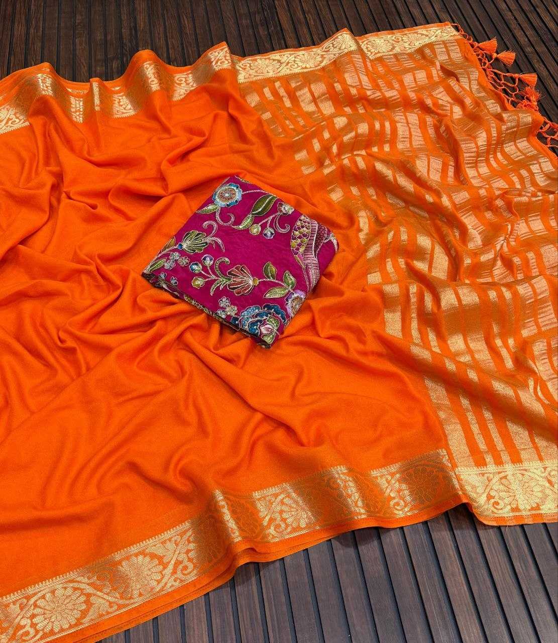Georgette Embroidered Saree