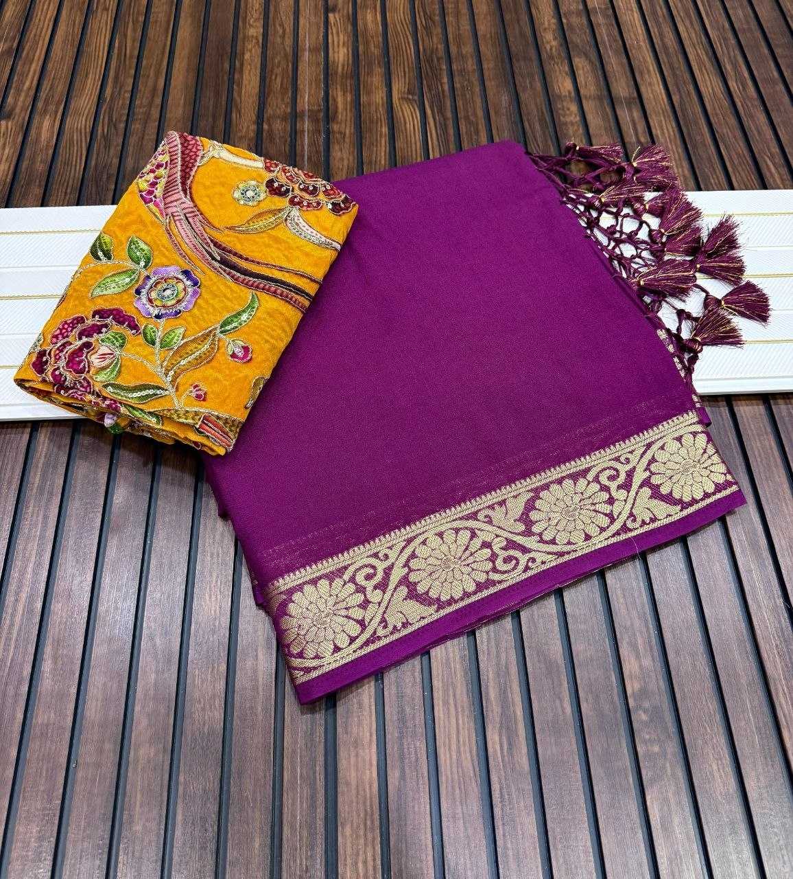 Georgette Embroidered Saree