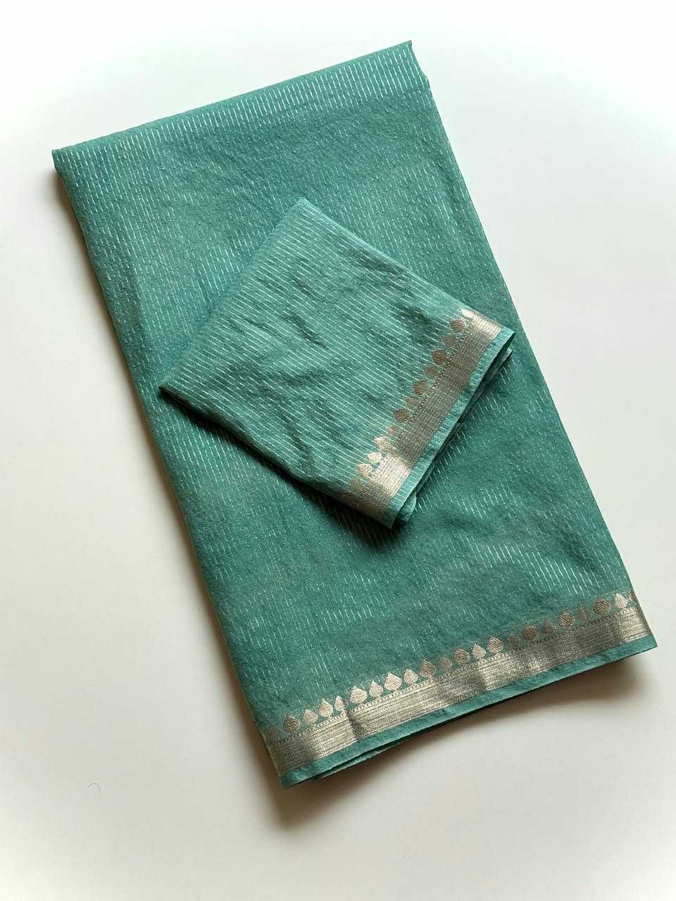 Georgette Designer Saree in Sea Blue