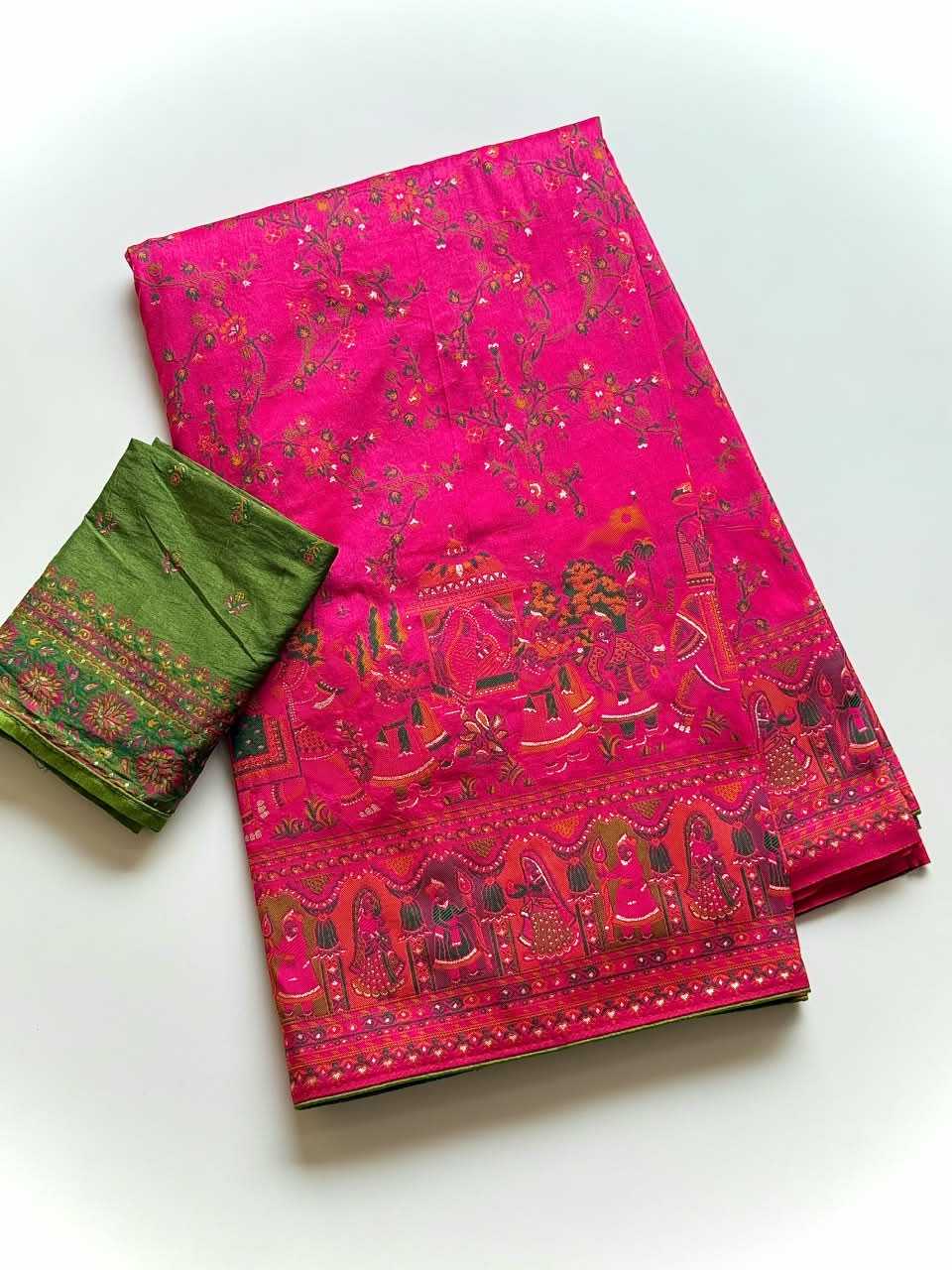 Pashmina Designer Saree in White