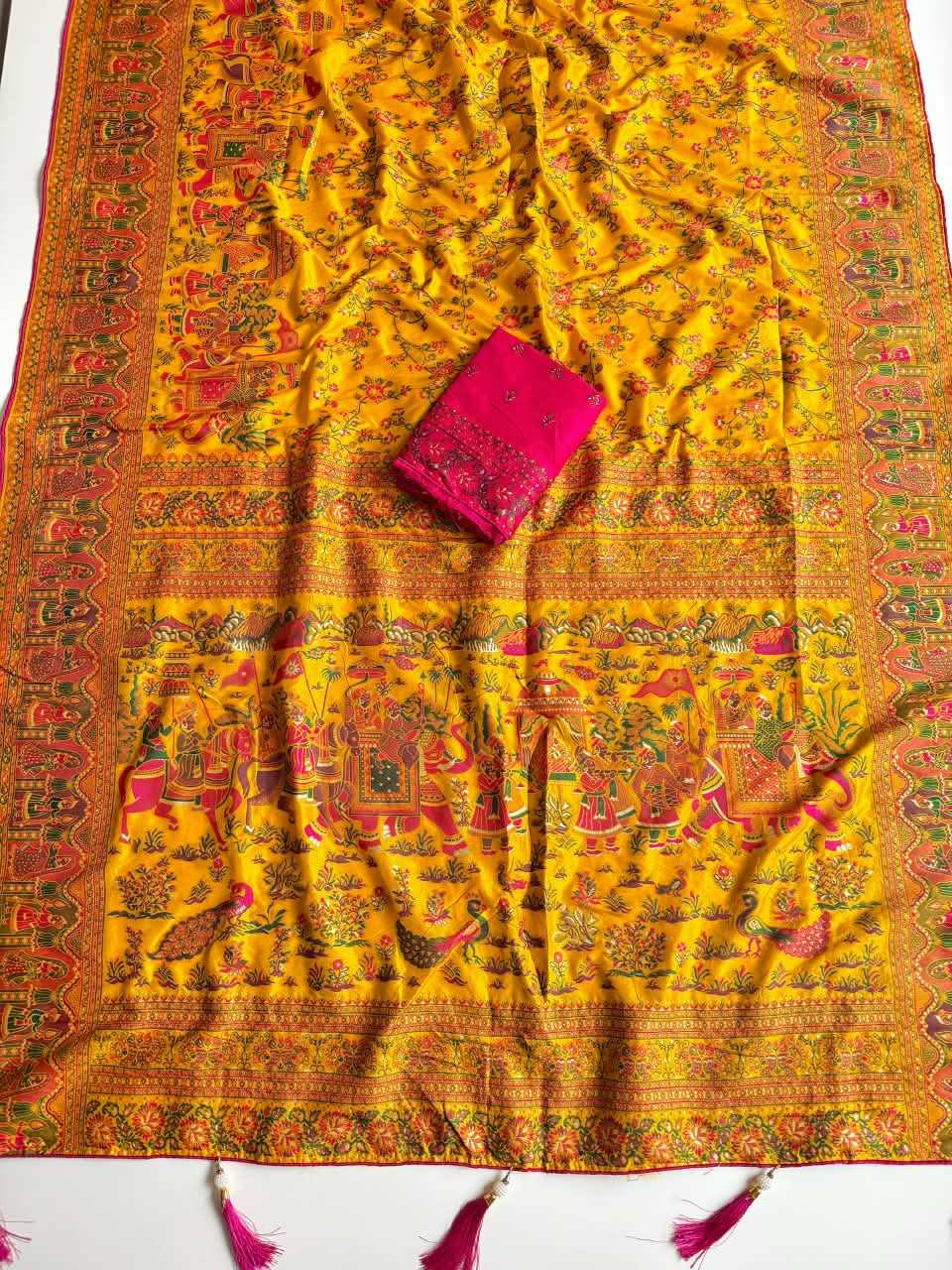 Pashmina Designer Saree in White