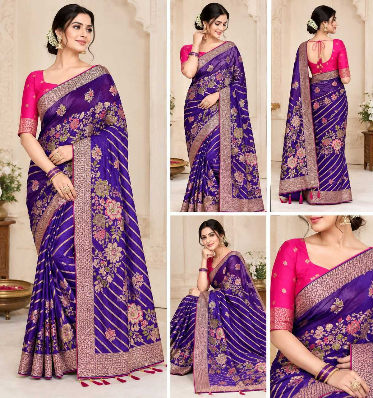 Dola Silk Saree in Wine