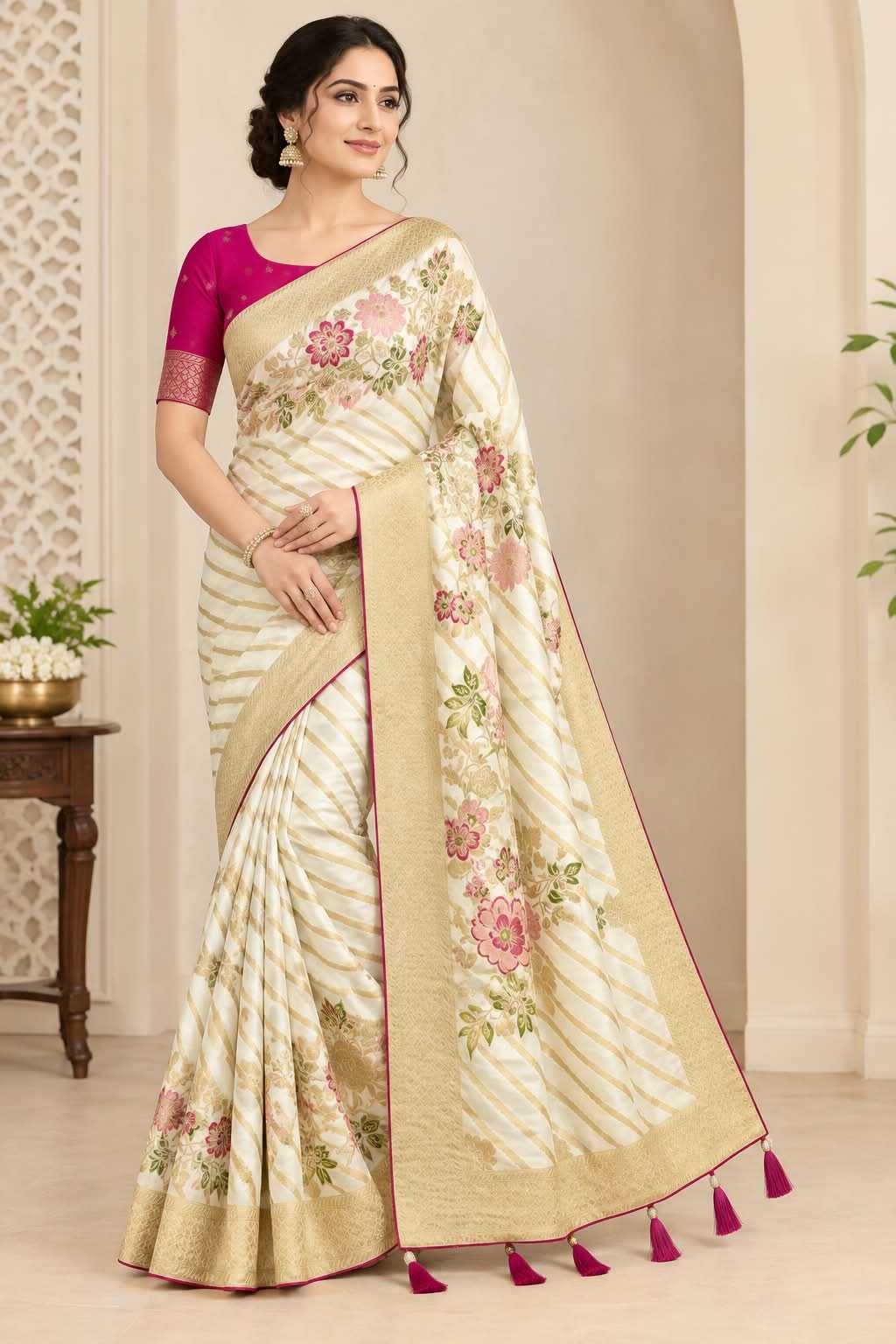 Dola Silk Saree in Wine