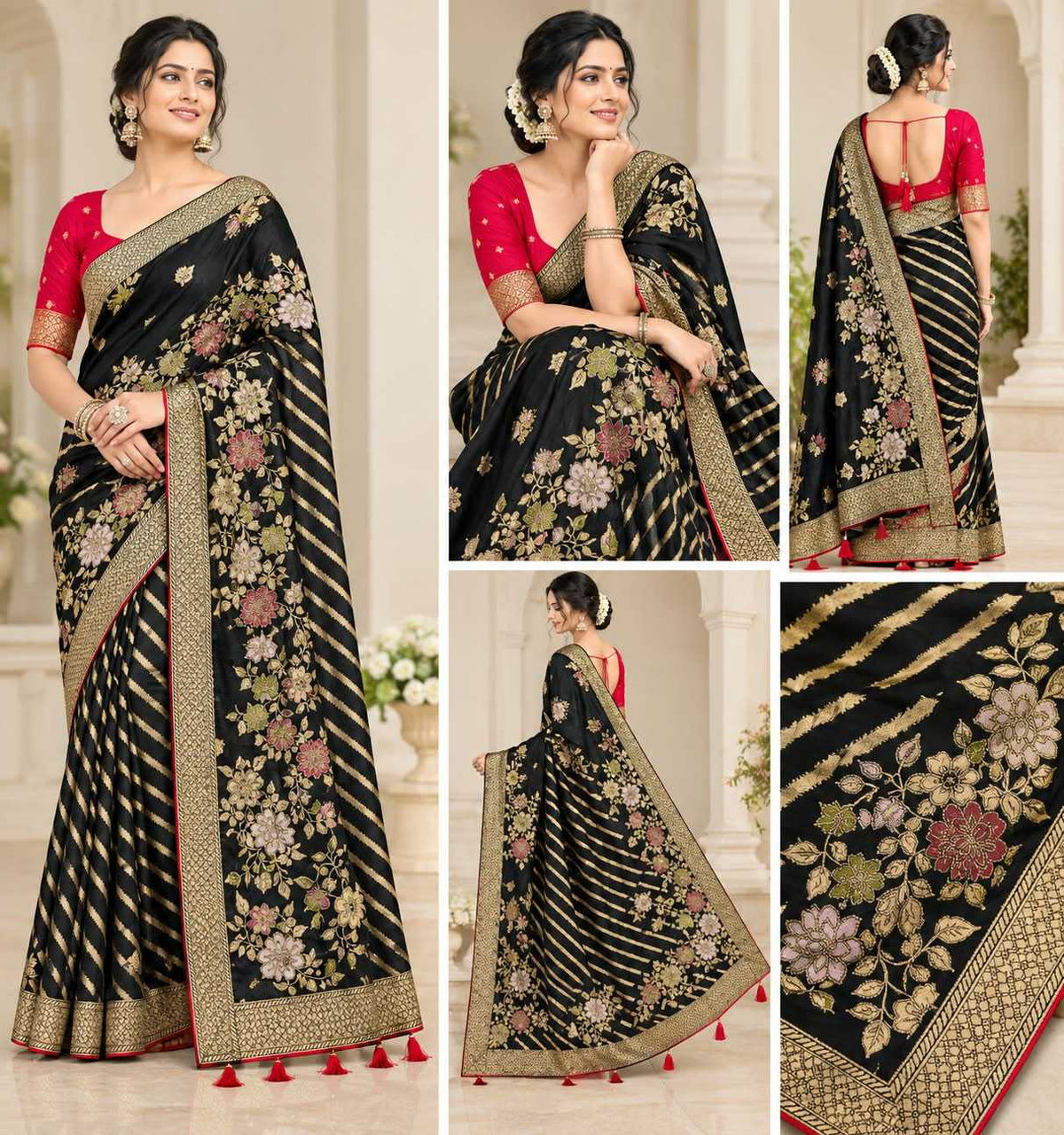 Dola Silk Saree in Wine
