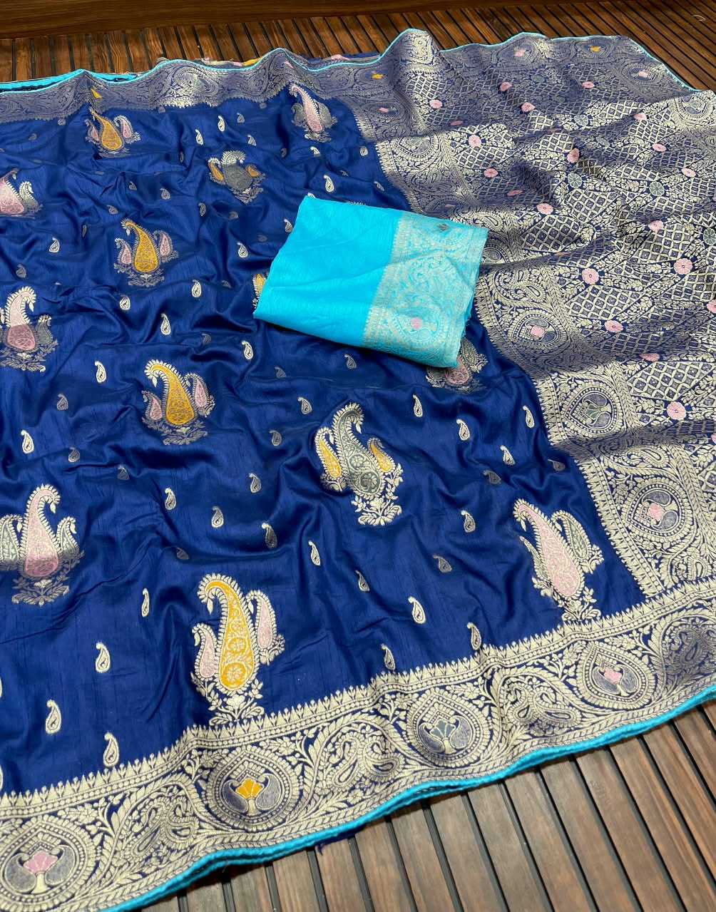 Dola Silk Saree in Blue