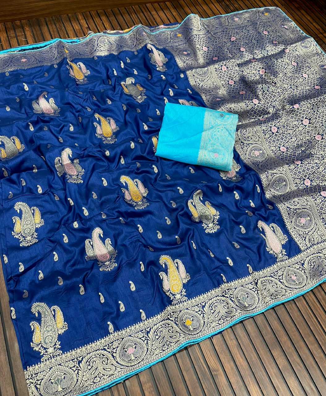 Dola Silk Saree in Blue