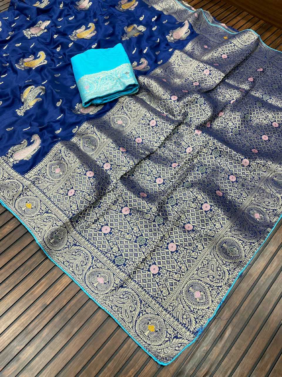 Dola Silk Saree in Blue