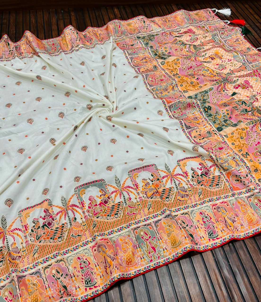Soft Silk Saree in White