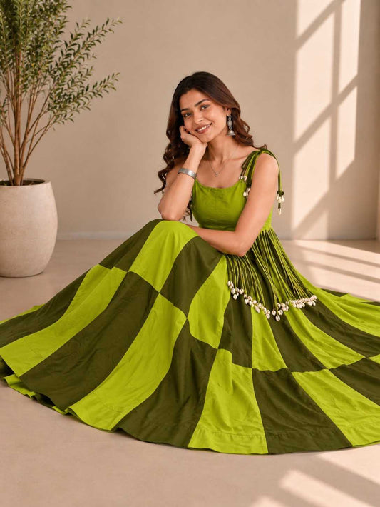 Heavy Roman Silk Traditional Lehenga