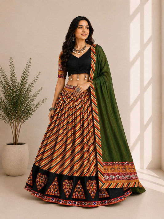 Silk Cotton Traditional Lehenga