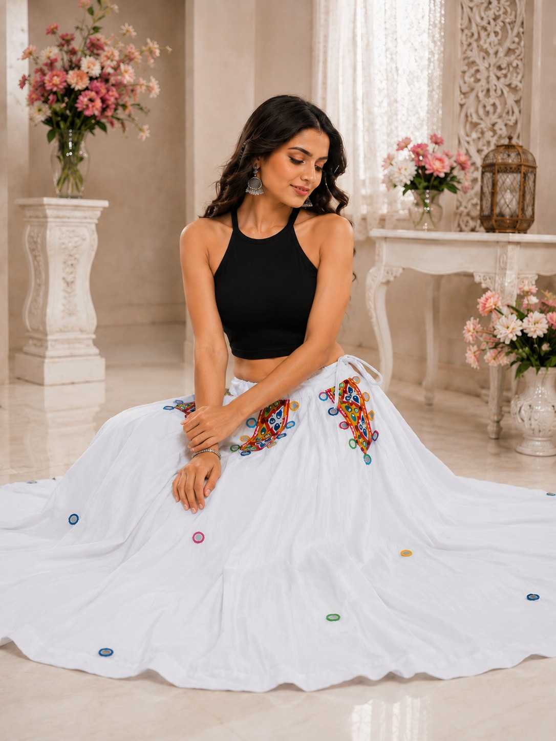 Twill Net Designer Lehenga