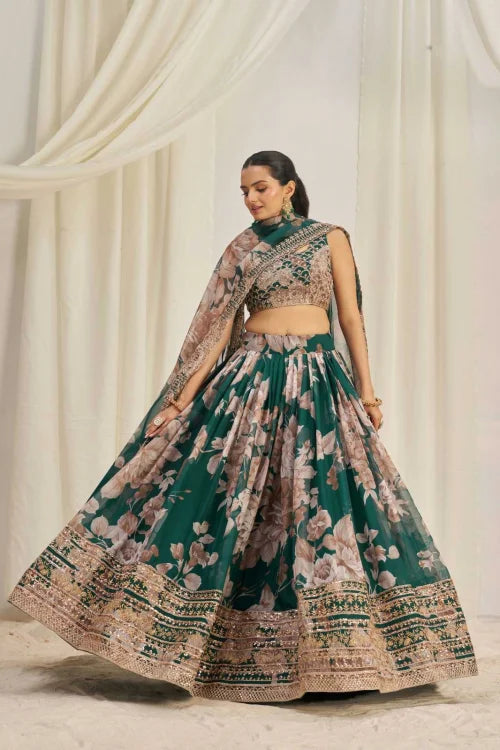 Organza Designer Lehenga