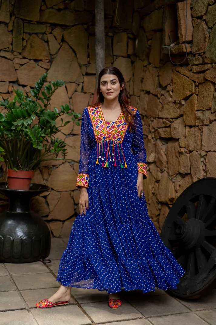 Georgette Embroidery Gown