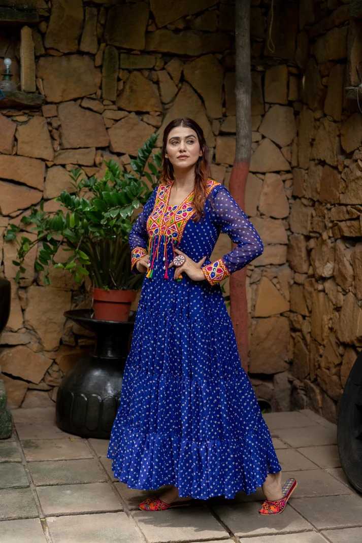 Georgette Embroidery Gown
