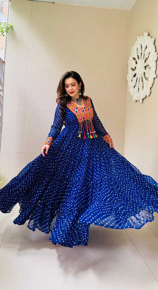 Georgette Embroidery Gown