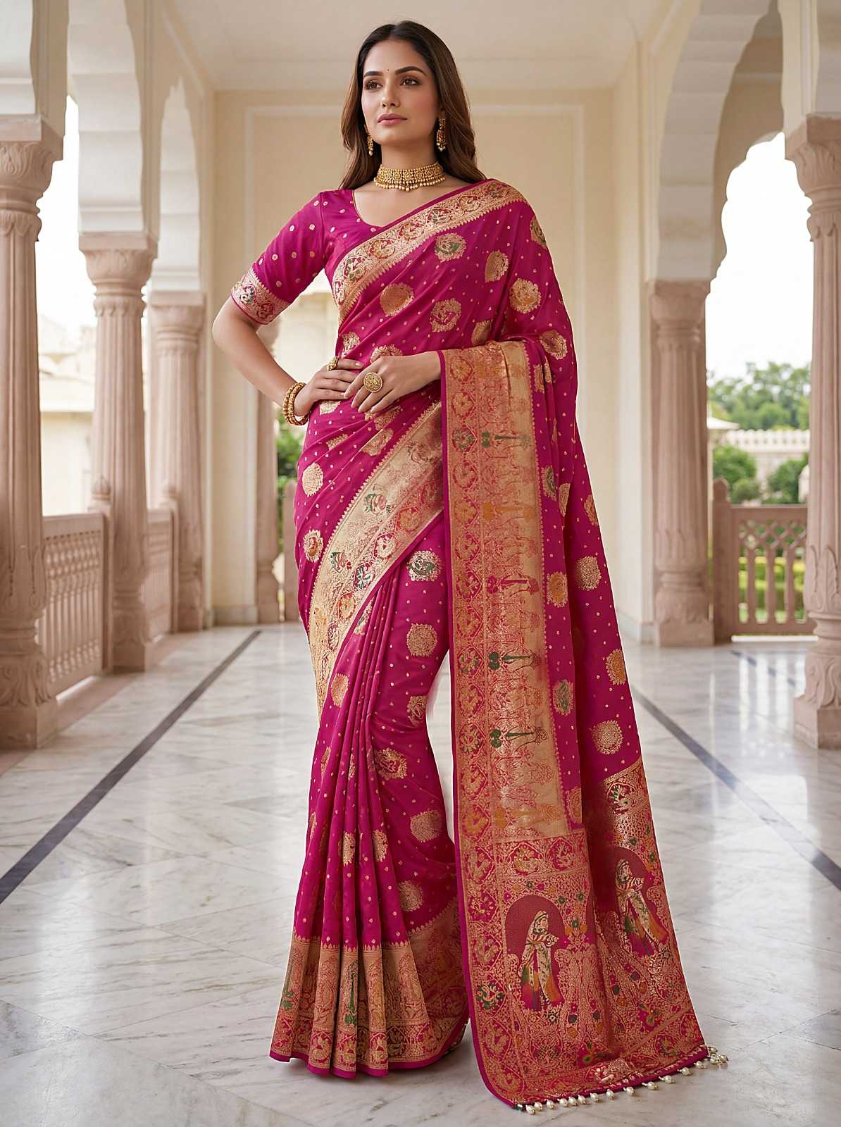 Nylon Designer Saree