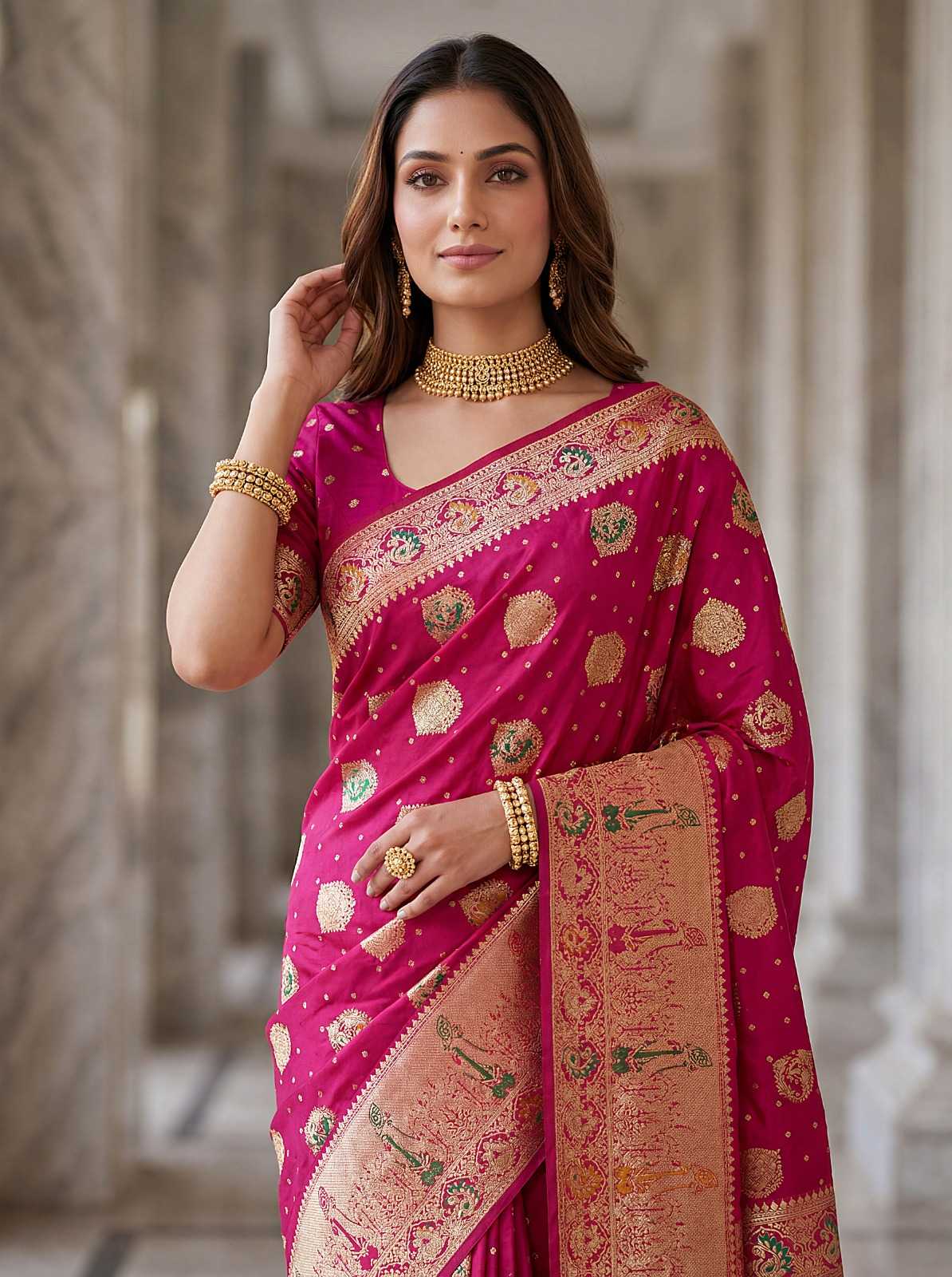 Nylon Designer Saree